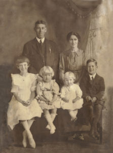 Dickson Family after photo restoration, color corrected and cracks removed.