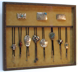 You framed what? Unique bolo tie collection in a shadowbox