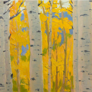 Aspens fall colors, Lockett Meadow Flagstaff, AZ, Russell Johnson Prescott, AZ landscape artis